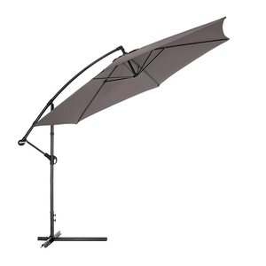 Velký polohovatelný slunečník AVENBERG SUNNY 300, průměr 3M, šedá