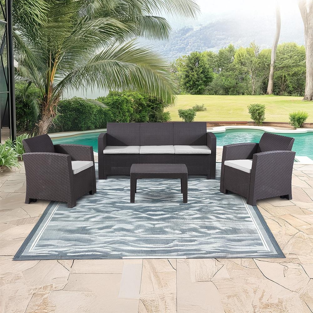 Veľký ratanový set Avenberg IBERIA-čierny ratan