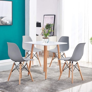 Set jídelního nábytku stůl KIRSA + 4ks židle ANDERSON šedá