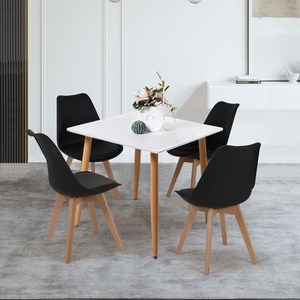 Set jídelního nábytku stůl KIRSA + 4ks židle NORDICA černá