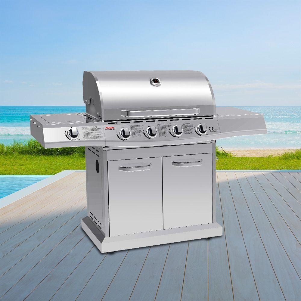 Plynový nerezový BBQ gril s bočným horákom Avenberg PRESTON