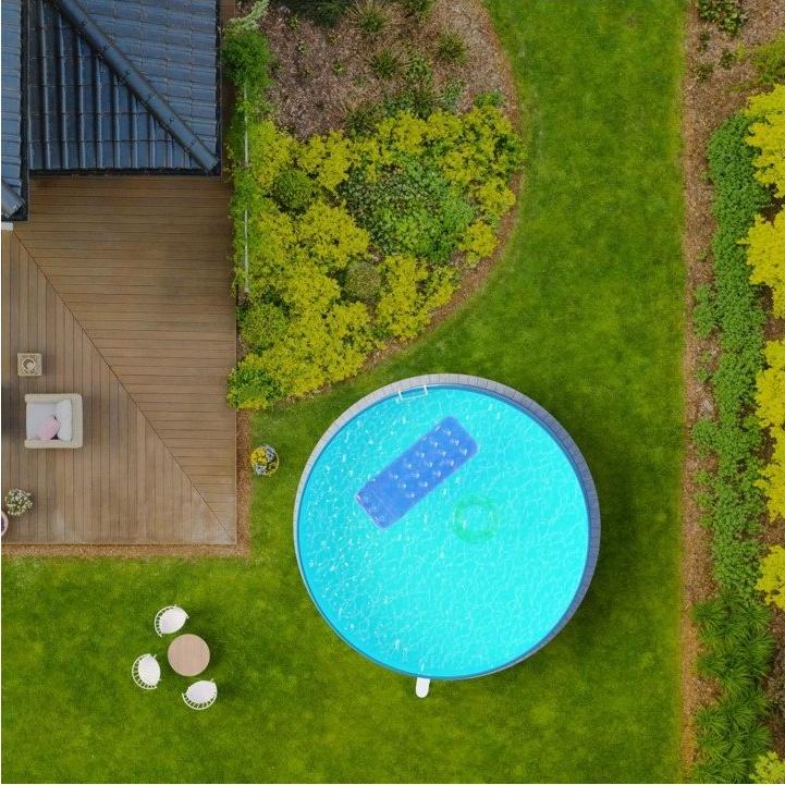 Bazén Planet Pool oceľový 3,5 x 0,9 m Biela/Modrá + skimmer