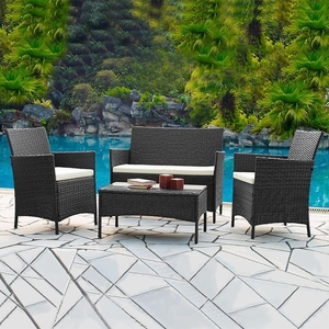 Set zahrad.nábytku 7-dílný ratanový AVENBERG GRANDE černá