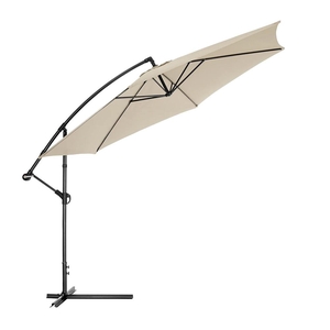 Velký polohovatelný slunečník AVENBERG SUNNY 300, průměr 3M, Béžová-smetanová