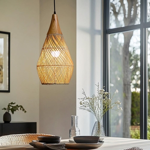 Ratanové závěsné svítidlo CATINI LF03-L přírodní