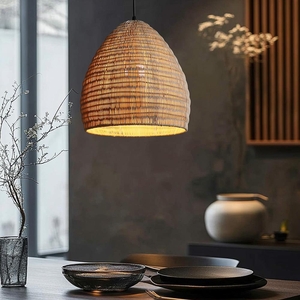 Ratanové závěsné svítidlo CATINI LF11 přírodní