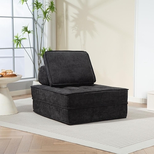 Rozkládací pěnové sofa CALMERO - černá