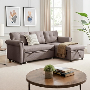 Rohová rozkládací sedací souprava Catini NESTA hnědá