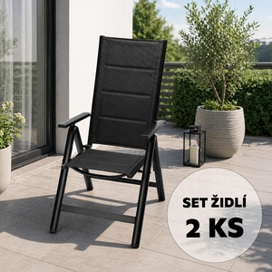 Set 2 ks relaxačních křesel Avenberg ISLA PLUS černá