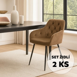 Set - 2 ks Jídelní židle AVENBERG LOREN béžová