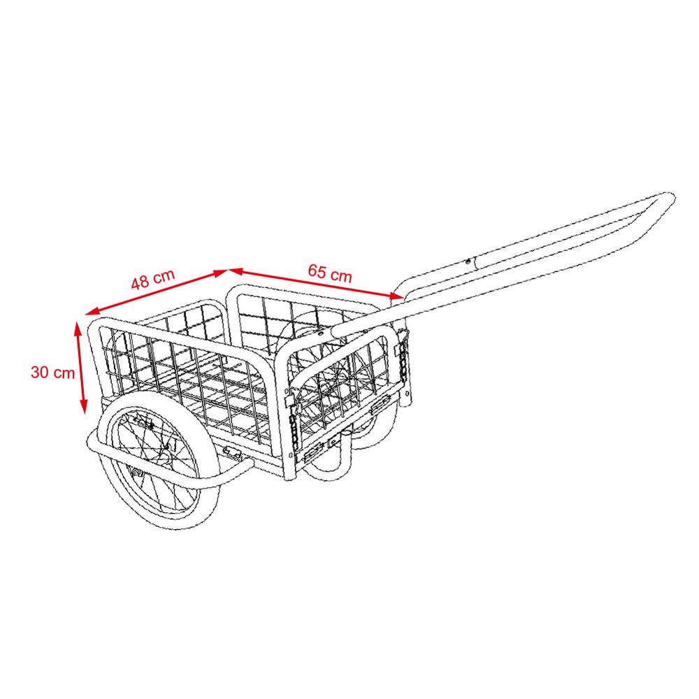 Multifunkčný vozík, ručná kárka – vyklopné bočnice Hauser
