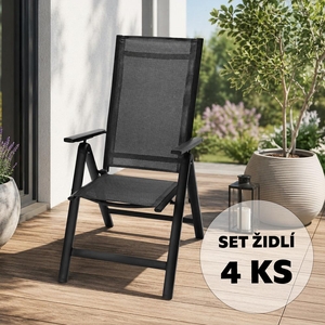 Set 4ks relaxačních křesel Avenberg ISLA černá