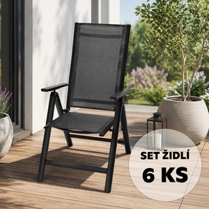 Set 6ks relaxačních křesel Avenberg ISLA černá