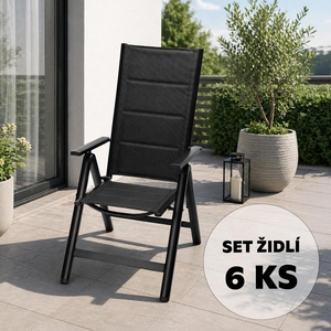 Set 6ks relaxačních křesel Avenberg ISLA PLUS černá