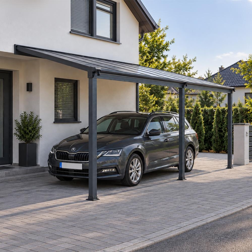 Hliníkový prístrešok na auto AVENBERG AVESTA BW8 5 × 3 m
